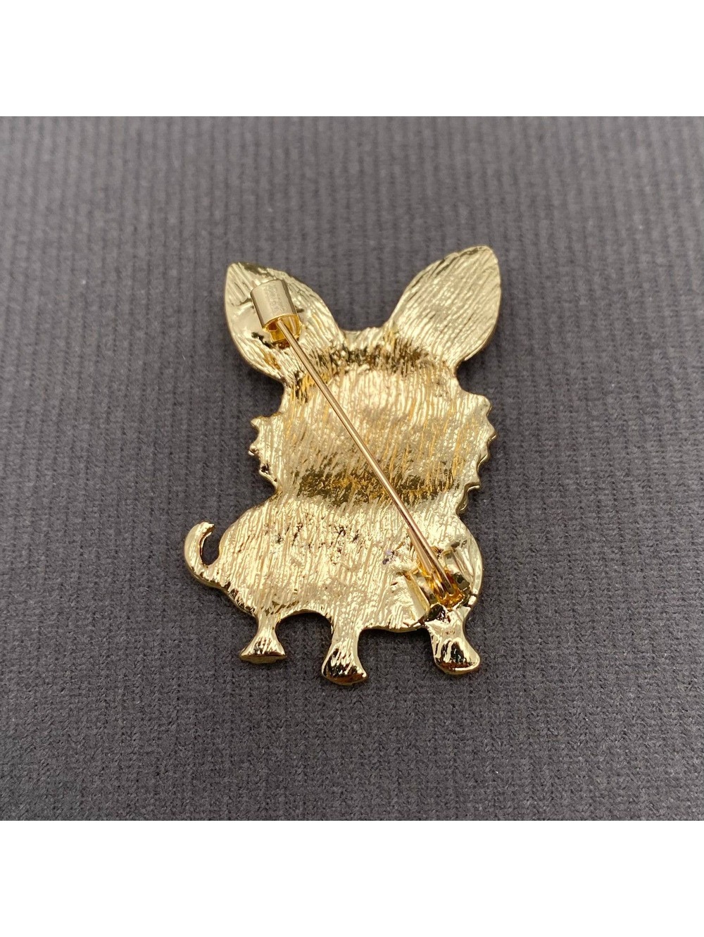Corgi Inlaid Enamel Puppy Brooch - Picture 2 of 3